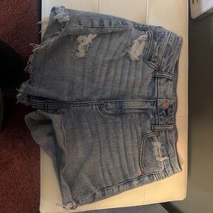 American Eagle Light Blue Denim Shorts